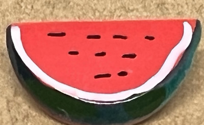 Pretty WATERMELON Fruit HP 3D Realistic Metal  Button 3/4  Nice Detail BM JHB