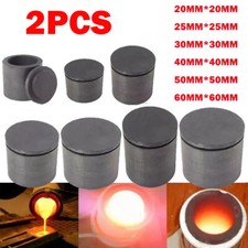 2pc 20/25/30/40/50/60mm Graphite Ingot Crucible Mould Melting Casting Refining