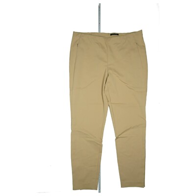 Strenesse Wmn Stoff 7/8 Hose super stretch high W. Zip Gummibund 44 XL W34 Beige