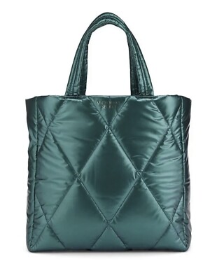 VICTORIA SECRET Tote Bag 2022 Holiday Large Quilted Puffer Green 