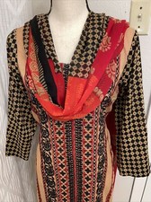 Pakistani Indian Three Piece Embroidered Suit.Brand Gul Ahmed.