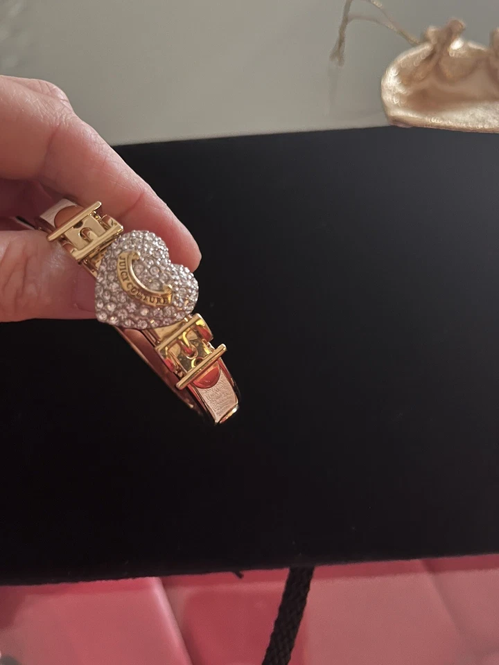Raro Designer Pulseira de Alta Costura Suculenta Pavê Cristal Coração Pulseira Joia NOVO - Imagem 4 de 4