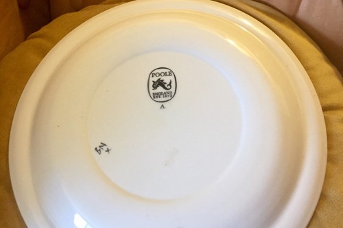 Retro Mid-century Poole Pottery BN Handpainted 10 Inch Display Plate - Picture 7 of 12