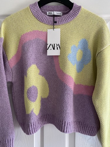 ZARA Pastel Floral Flower Jacquard 