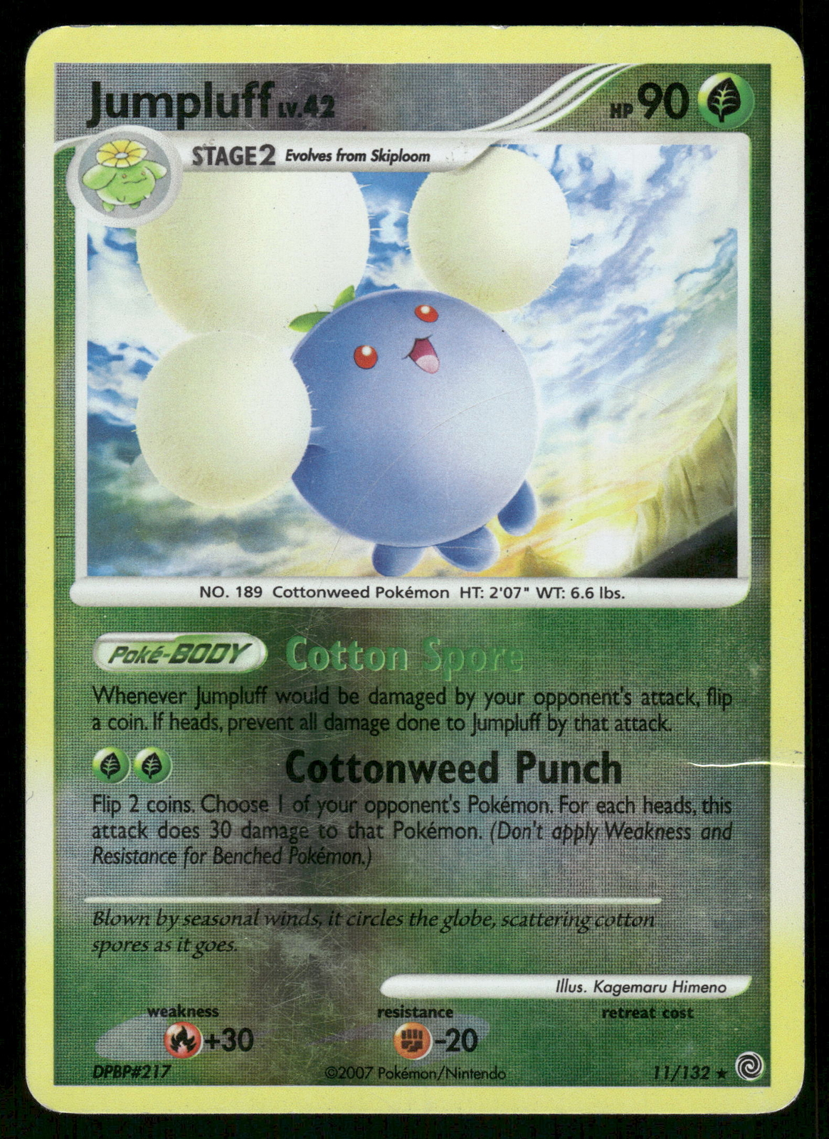 Jumpluff Reverse Holo 11/132 Secret Wonders Pokemon