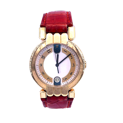 Harry Winston Premiere MQ 34 GL 18K Yellow Gold Watch