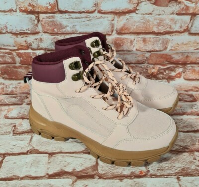 BNWT Girls Sz 1 SNR Anko Brand Sand Beige Lace Up Sneakers Boots