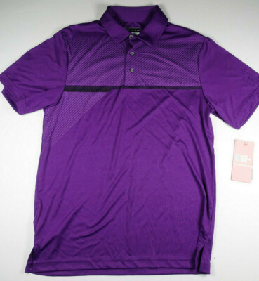 PGA TOUR Men's Purple Pak Choi Performance Polo Shirt NEW Small Sm S