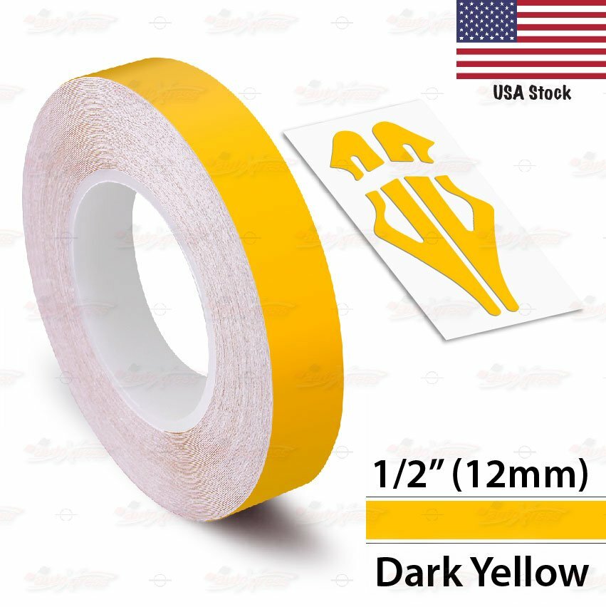 Orange Permanent Vinyl 3M 50 Vinyl Pinstriping Tape Roll In Dark - Foto 7