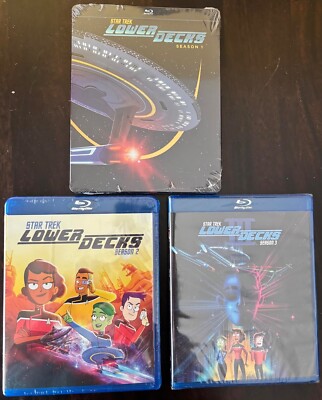 LOWER DECKS Lot Seasons 1 -3 (Season 1 is steelbook) Blu Rays ALL SEALED