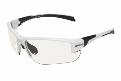 Global Vision Hercules 7 Sunglasses Photochromic Clear to Smoke Lens White Frame