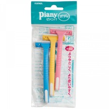 Feather Piany T Razor With Guard For Body Shaving 3pcs PI-T -Free USA Shipping