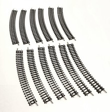 12 Piece Set, Model Power N Scale Curve Track, 9 3/4" Radius, Nickel Silver, NEW