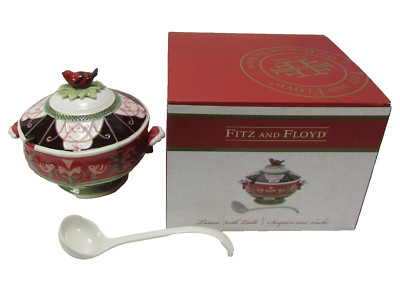 Fitz and Floyd Chalet 3 qt Earthenware Soup Tureen with Ladle New