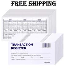 24 PCS Check Registers for Personal Checkbook, Easy to Read Checkbook Register