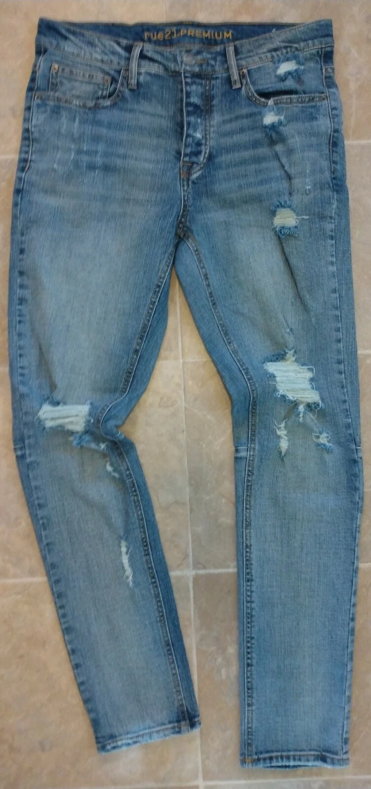 Jean homme 32x32 skinny supreme flex taille vieilli