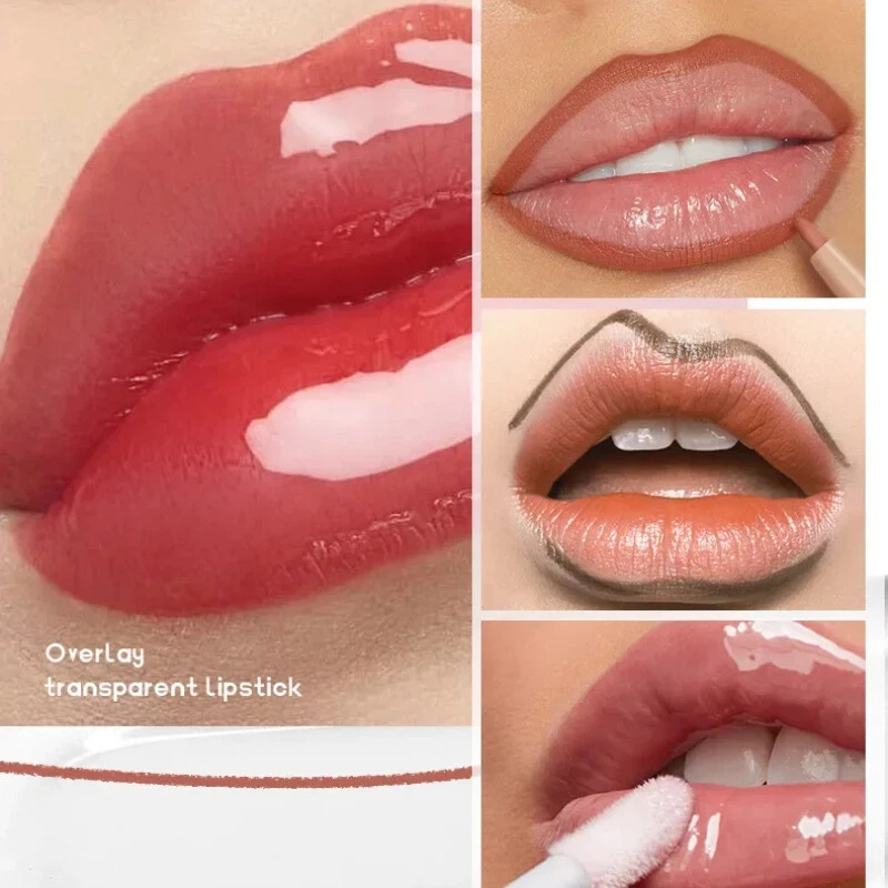 2 in 1 Matte Lip Liner Pencil Transparent Moisturizing Lip Dew Oil Kiss Lip Balm - Image 2 of 4
