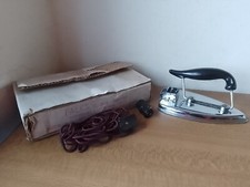 Vintage Falks Globe Trotter Universal Travel Travelling Iron DISPLAY / UNTESTED