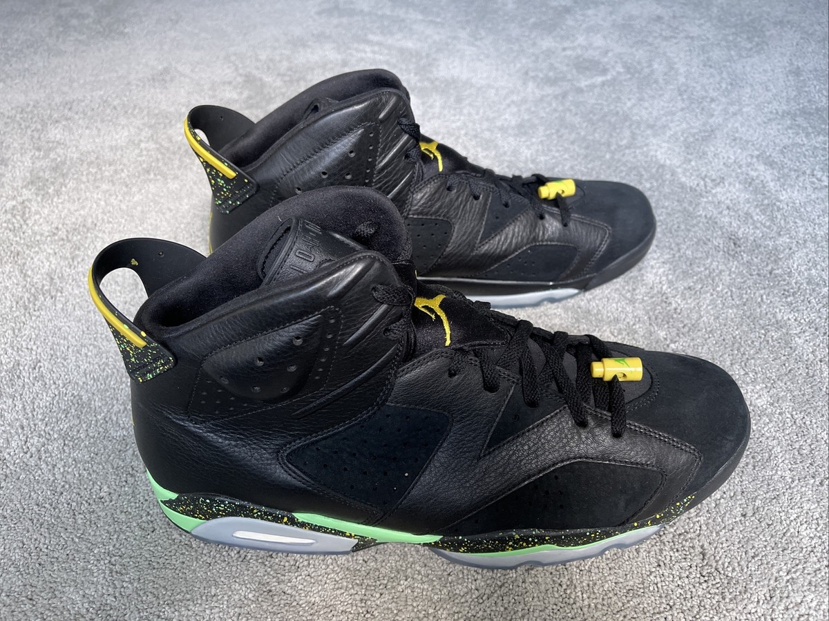 Nike Air Jordan Retro 6 VI Brazil World Cup Black Yellow Green