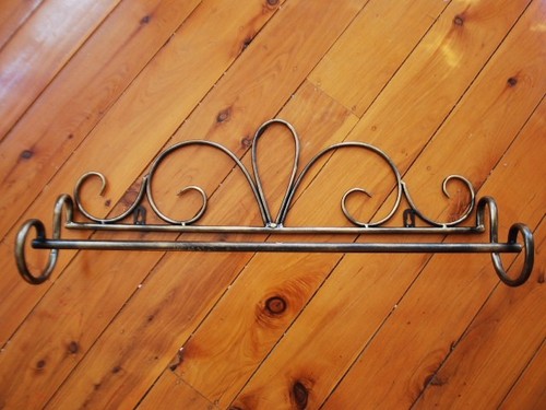 iron french style towel rail antique brown 50cm