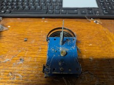 WORKING CLOCK WORK MOTOR A.C. GILBERT ERECTOR SET BLUE PAINT W/REPLACED/KEY KW5