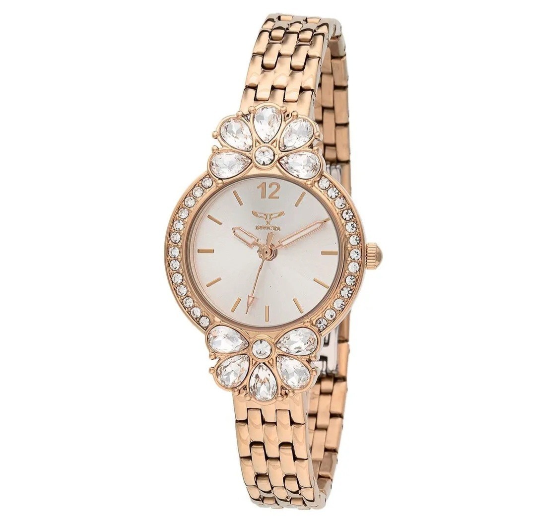 79109 Invicta Wildflower Flowers Crystals Rose Gold Bracelet Womens Watch 30mm Invicta Wildflower I by Invicta Women main image 2