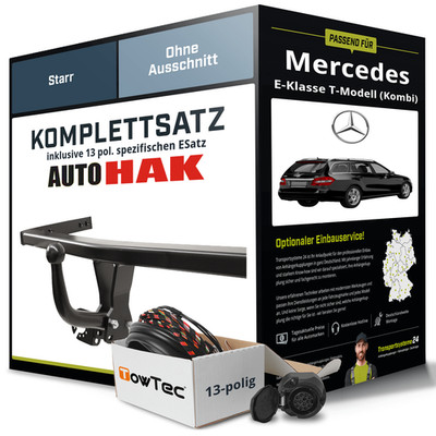 Für MERCEDES E T-Modell Typ S211 Anhängerkupplung starr +eSatz 13pol 03-09 NEU