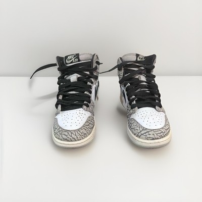 Nike Air Jordan 1 Elephant Print High Top Sneakers White  display picture 3