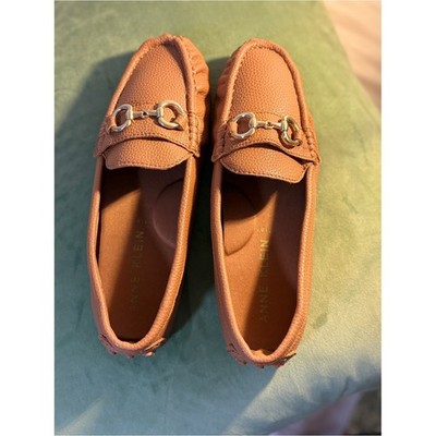 NWOT Anne Klein Chrystie iFlex Textured Brown Moccasin Driving Loafers Size 8
