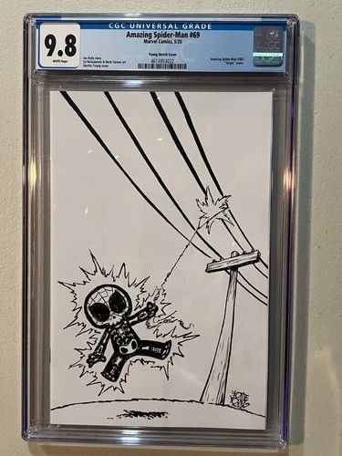 Marvel Comics Amazing Spider-Man #69 CGC 9.8 S. Young 1/100 B&W Virgin Variant
