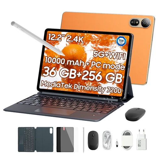 Blackview Mega12 12.2" 2K 120Hz 36GB RAM 256GB 5G LTE Android 16 Tablet 10000mAh