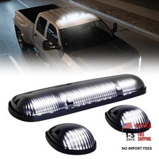 LED Cab Marker Lights 3PCS Smoke Lens White LED Cab Clearance Roof 02-07 White