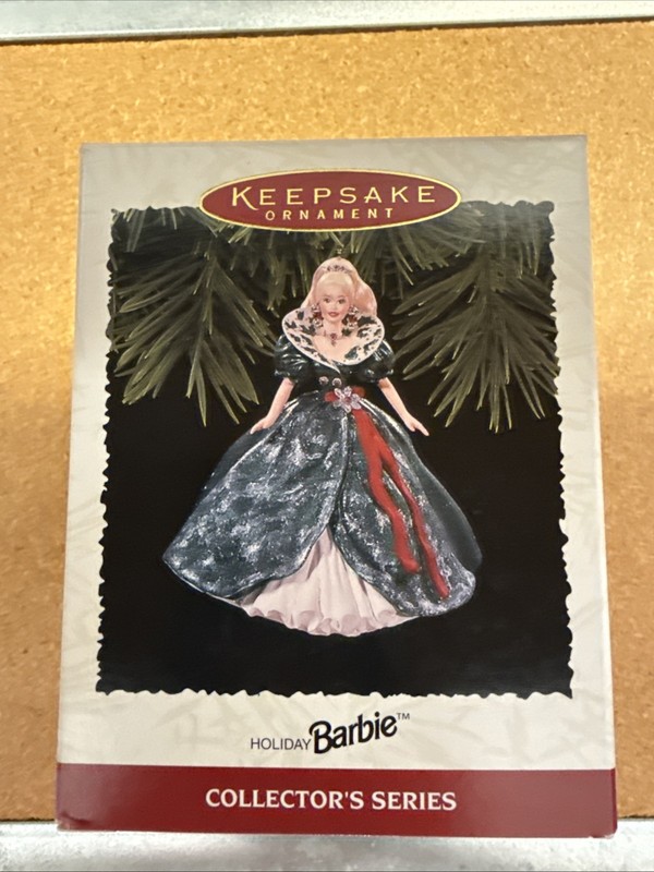 1995 Hallmark Keepsake Holiday Barbie #3 in Series Christmas Ornament