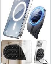 JOYROOM Suction Cup Phone Mount, Magsafe Grip with Pull Ring, Black