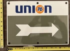 Vintage Porcelain Oil Field Sign - Unocal 76 arrow