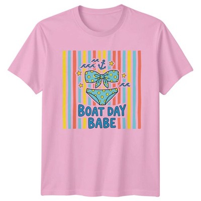 Boat Day Babe Damen T-Shirt Küste Lifestyle Bootfahren Sommer Urlaub Geschenk