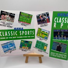 Sega Classic Promotional Flier Insert Brochure - Genesis Megadrive - Arcade RPG