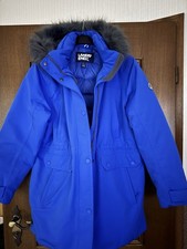 Lands End Thermacheck Windcheck  Winterjacke Blau Größe L