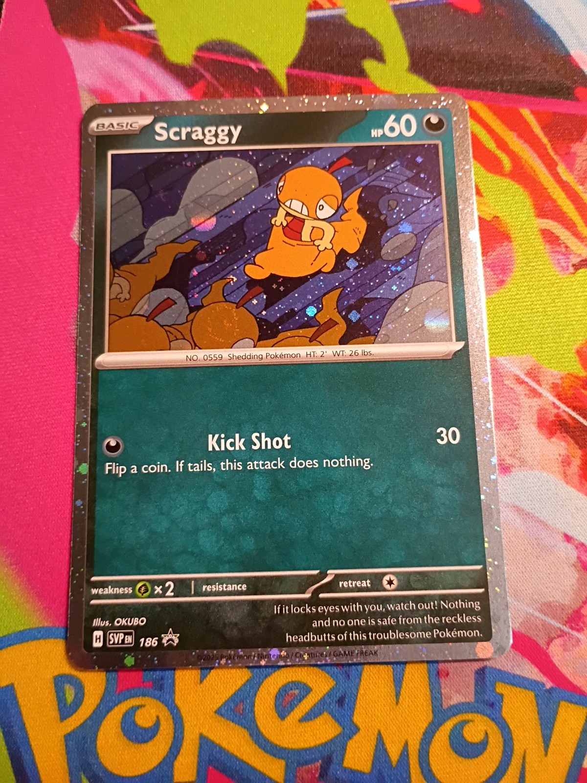Scraggy 186 SV Scarlet & Violet Promo Cards Cosmo Holo