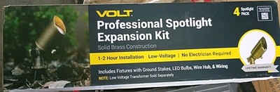VOLT 4x Professional Spotlight Expansion Kit - Solid Brass LOWKIT-EXP-101 