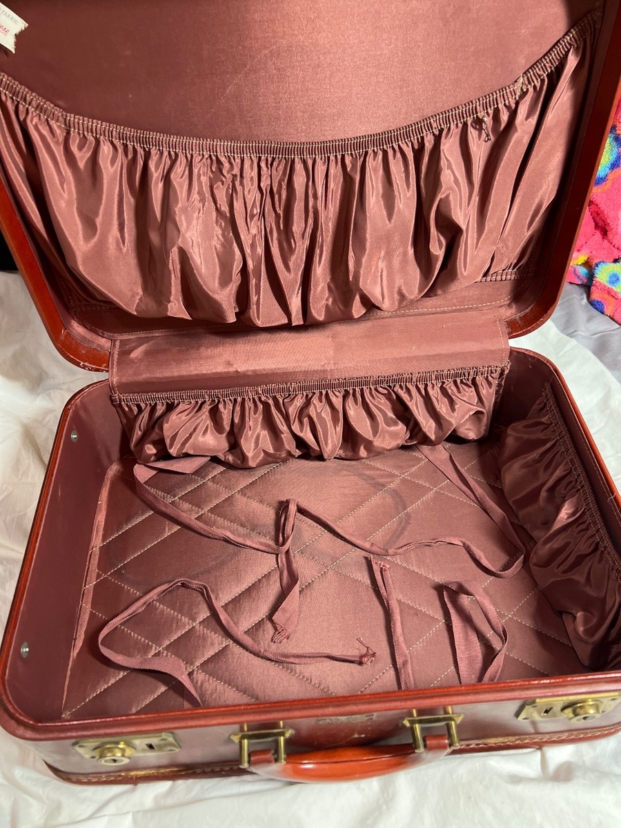 Leeds Tested レザートランク Rare! Vintage Leeds Tested Travelwear New York Suitcase Leather