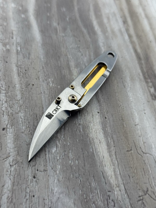 Columbia River CRKT P.E.C.K. Gold & polished stainless