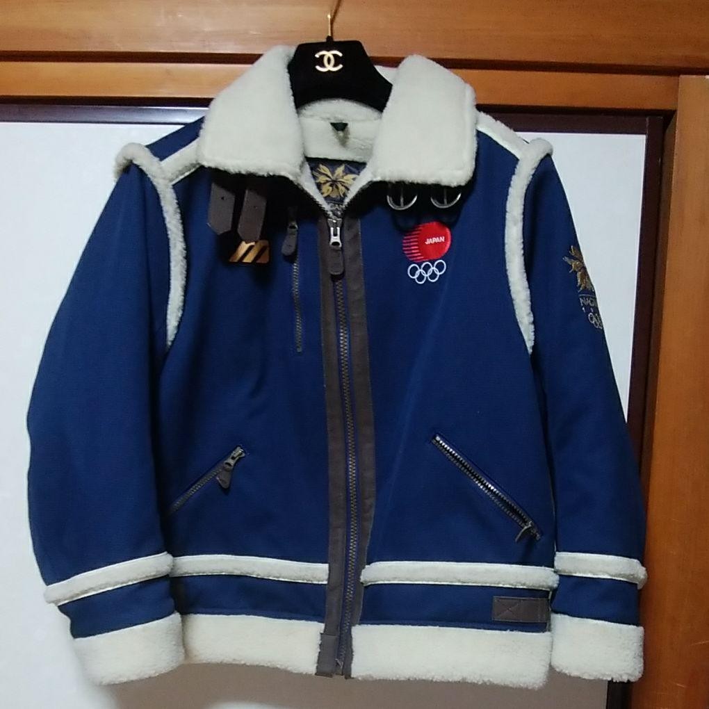 NAGANO 1998 オリンピックジャケット Lサイズ ネイビー Nagano 1998 Winter Olympics Official Jumper Jacket Unworn
