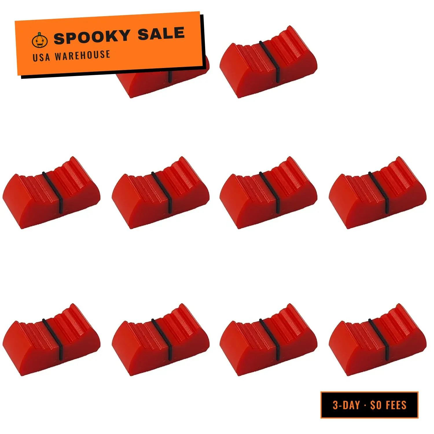 10Pcs Straight Slide Potentiometer Flat Push Knob, 8 x 1.2mm Insert Shaft for Au