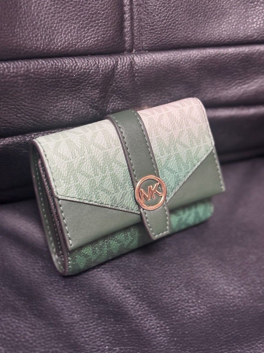 Michael Kors Greenwich Women Small Medium Ombré Trifold Wallet