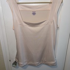 Spanx 2X Pale Pink Shaping Cami Square Neck Shapewear Sleeveless Stretch Tank