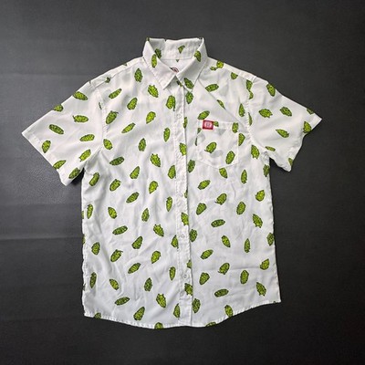 Yakima Chief Hops Shirt Mens Medium White AOP Featherweight Brewery Beer Hike