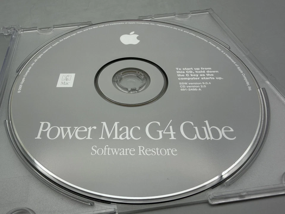 Vintage Apple Power Mac G4 Cube Software Restore CD Mac OS 9.0.4 691-2498-A - Image 4 of 4