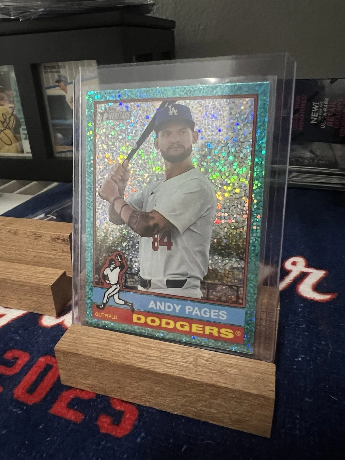 2025 Topps Heritage Chrome Light Blue Sparkle #379 Andy Pages LA Dodgers