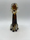 Vintage Hand-blwon Murano Art Glass Dog Figurine 7" Tall